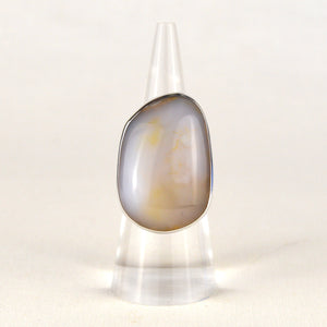 Oregon Coast Agate and Sterling Ring - 6