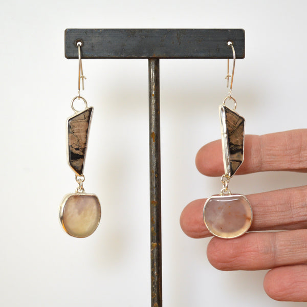 Petrified Wood Earrings