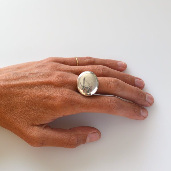 Sterling Pebble Ring - 6