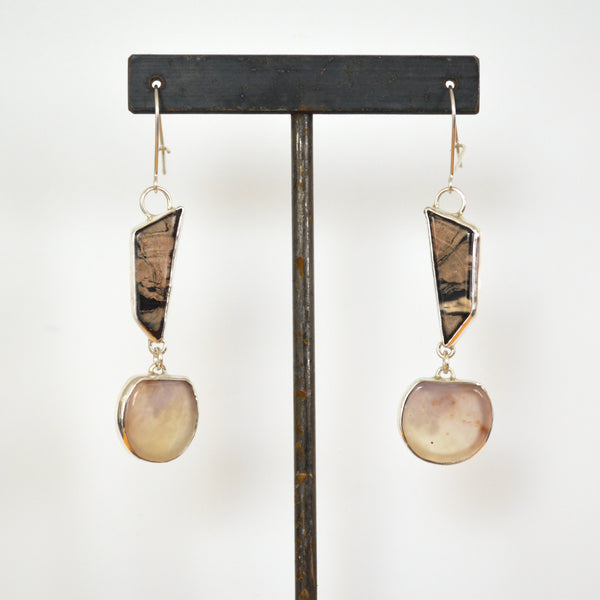 Petrified Wood Earrings