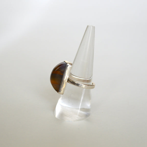 Polka Dot Agate and Sterling Ring - 7.5