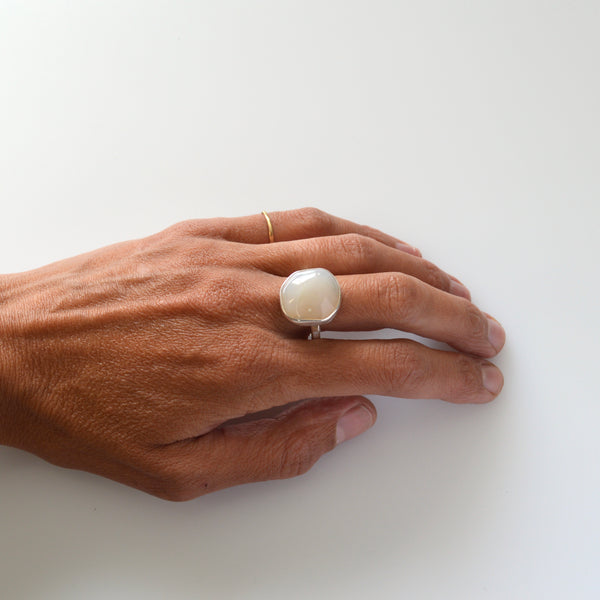 Ocean Agate and Sterling Ring - 8