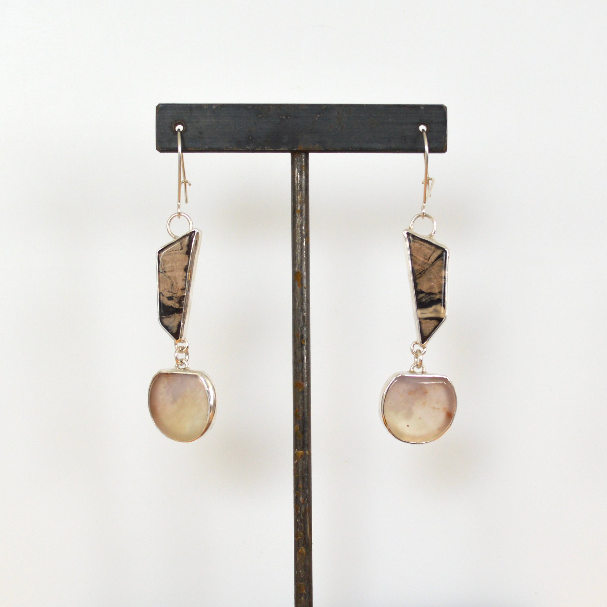 Petrified Wood Earrings