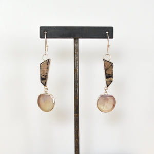 Petrified Wood Earrings