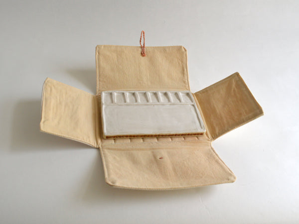 Ceramic Watercolor Palette with Case