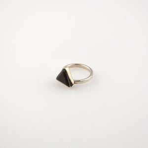 Moss Agate and Sterling Ring - 8.5