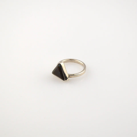 Moss Agate and Sterling Ring - 8.5