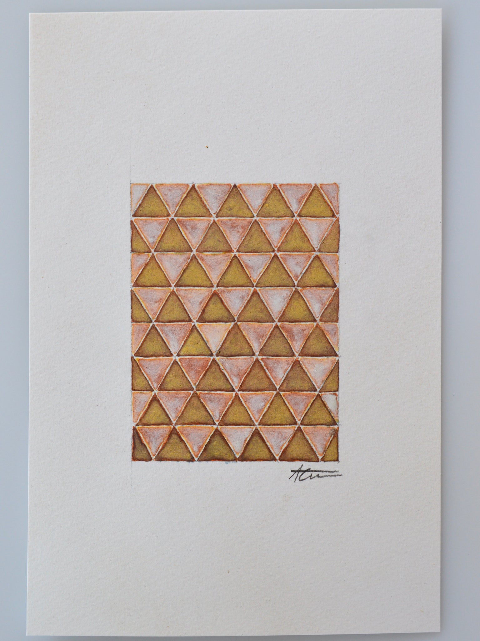Shape Study, Triangle - Original Watercolor Painting
